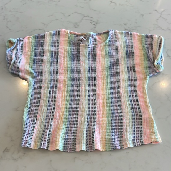 Anthropologie Dolan Striped Gauze Tee - Picture 5 of 8